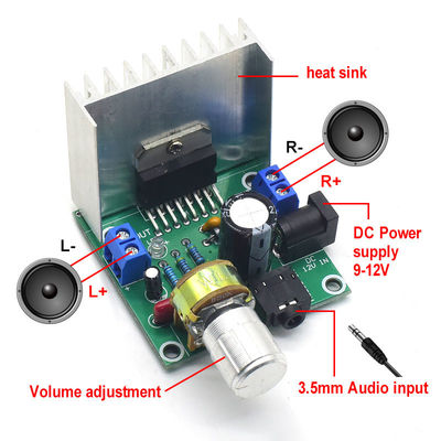 CA-7297 Modulo de Amplificador Digital Dual-Channel 15W+15W Tabela de Amplificador de Áudio com TDA7297 Chip para DIY Kit DC 12-24V