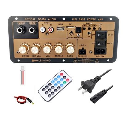 Tabela de amplificador mono BT de 100W com canais 2.0 para áudio doméstico e automóvel