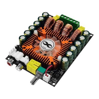 Placa amplificadora de potência de áudio 160W TDA7498E com modo BTL e módulo amplificador de potência estéreo digital com ventilador de resfriamento