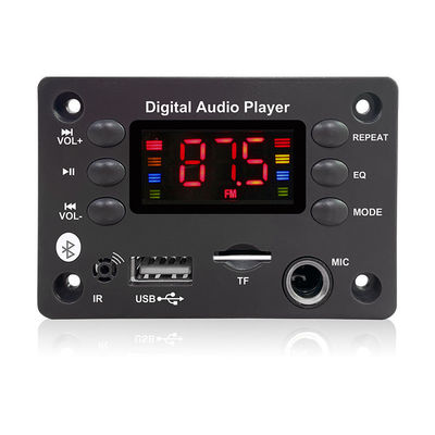 Quadrado de seis teclas Audio Decoder Board com Bluetooth 5.0 MP3 FM Radio e Gravação de voz Função