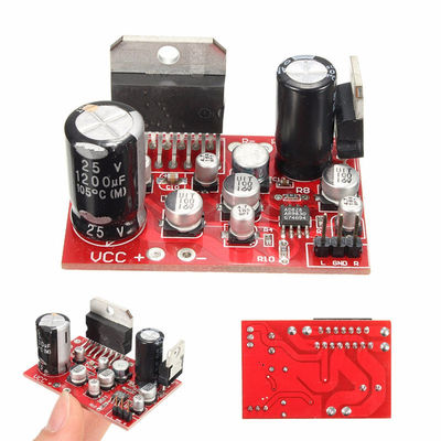 Compacto 50mm*33mm Amplifier Board com 38W+38W de potência de saída e DC9-17.5V de alimentação