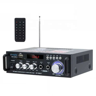 Amplificador de áudio estéreo sem fio BT 2.0 LDZS AV-298BT para amplificadores de carro e KTV Home