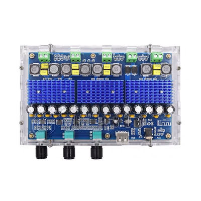 Placa amplificadora de potência digital TPA3116D2 de 4 canais com receptor de baixo duplo estéreo 50Wx2 100Wx2