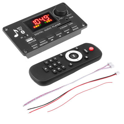 80W Amplifier Board Música de carro sem fio Mp3 Decoder Player Módulo livre de mãos DC 5V-26V FM Radio Audio Module