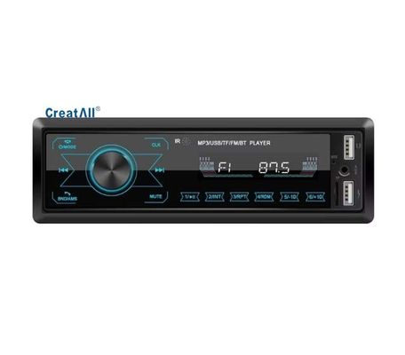 Creatall M10 Leitor MP3 para Carro USB Duplo BT Tela Sensível ao Toque Sem Fio Luzes Coloridas Slot para Cartão Disco U Integração Rádio Mãos-Livres