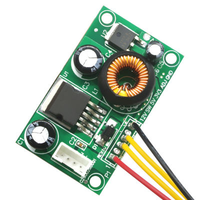 CA-1233 12V a 5V ao módulo da conversão da tensão da placa da fonte de alimentação de 3.3V LCD com o módulo abaixador do fio DC-DC