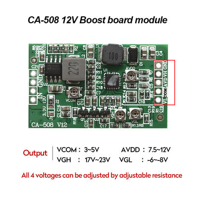 Placa VGL VGH VCOM.AVDD 4 do diodo emissor de luz TCON do LCD do módulo da placa do impulso de CA-508 12v ajustável