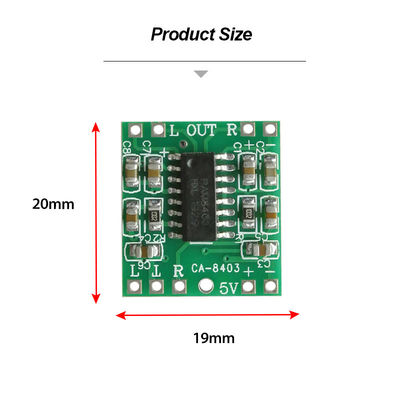 Módulo de amplificador de áudio de 20x19mm ultra pequeno com saída de 2x3W e placa de amplificador de potência digital de classe D de potência de 5V DC