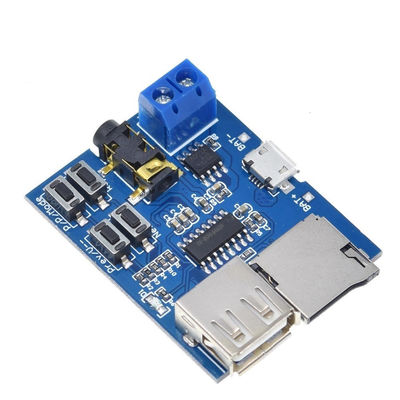Tabela de decodificação de MP3 com cartão TF monoamplificador de 2W e modo de reprodução de disco U para módulo de reprodução de áudio de bateria de lítio de 3,7 V