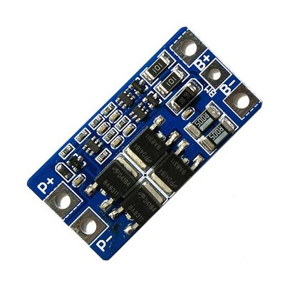 módulo de fonte de alimentação 46,7 * 23 * 3.15mm da placa de 10A 8.4V 18650 2s Bms