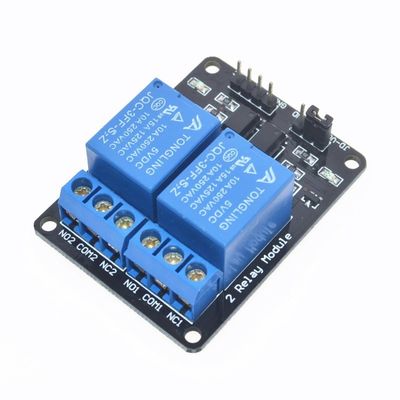 Disparador de baixo nível do módulo de relé do controle do canal da C.C. 5V 2 normalmente fechado