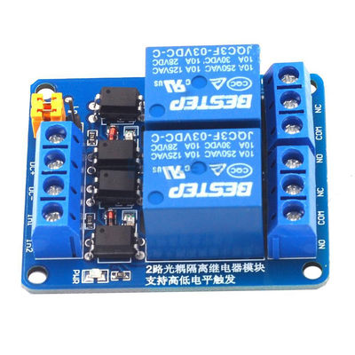 acoplador ótico duplo do canal do módulo de relé 2 do controle de 3.3V 5V 12V 24V