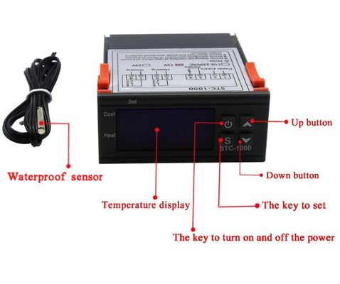 STC-1000 AC 110V-220V Controlador Digital de Umidade Termostato Sistema de Monitoramento de Temperatura