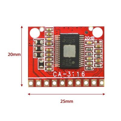 TPA3116 Módulo de amplificador 50W Quadro de amplificador de potência digital de canal duplo com 8V DC ~ 24V e sem ruído POP