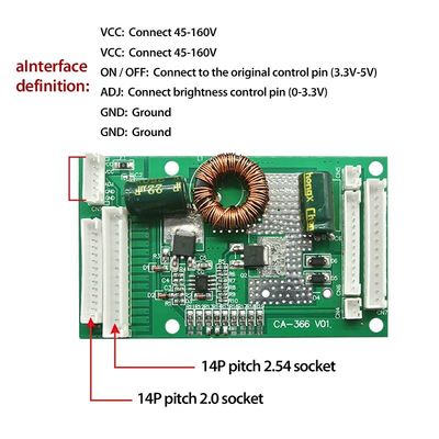 CA-366 conduziu o motorista Pcb Board 26&quot; - 55&quot; com fonte de alimentação 19V