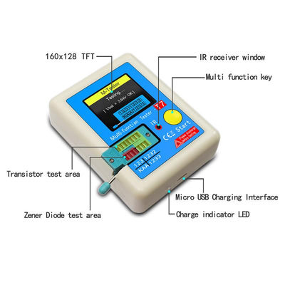Multifuntção TFT Tester Tool Diodo Capacitor Multiméter 25pF-100mF Intervalo