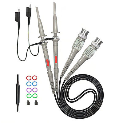 Kit de Ferramenta Testadora BNC P6100 Sonda de Osciloscópio 100MHz 1X 10X Clipe Conjunto de 2 Peças