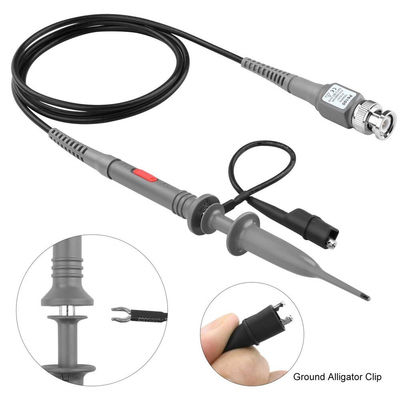 grampo do jogo 100MHz 1X 10X da ponta de prova do osciloscópio da ferramenta do verificador de 1pcs 2pcs P6100 BNC