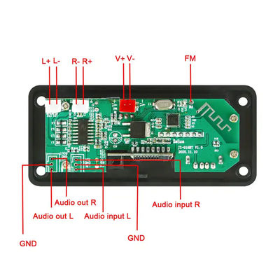 2x25W 50W MP3 Player Bluetooth Placa de módulo de áudio Sistema de som sem fio com controle remoto