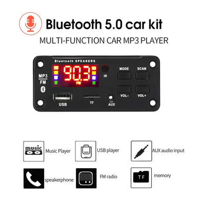 2x25W 50W MP3 Player Bluetooth Placa de módulo de áudio Sistema de som sem fio com controle remoto