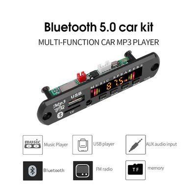 Módulo Decodificador de Áudio MP3 WMA Bluetooth Rádio FM com Controle Remoto Receptor Sem Fio