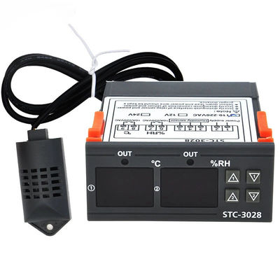 STC-3028 AC 220V DC 12V-24V Controlador de Umidade Digital Dispositivo de Monitorização de Potência Dupla