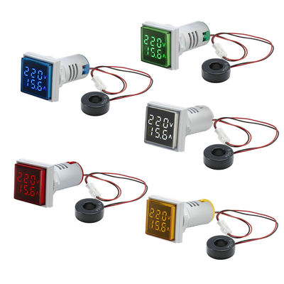 Corrente da tensão do voltímetro e do amperímetro 110V 220V do diodo emissor de luz Digital do quadrado