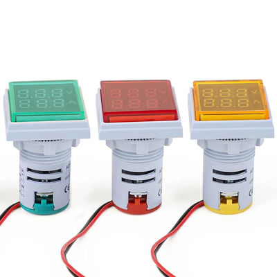 Corrente da tensão do voltímetro e do amperímetro 110V 220V do diodo emissor de luz Digital do quadrado