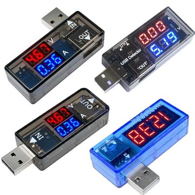 Porta usb duplo de carregamento do voltímetro do amperímetro de Digitas do detector do teste