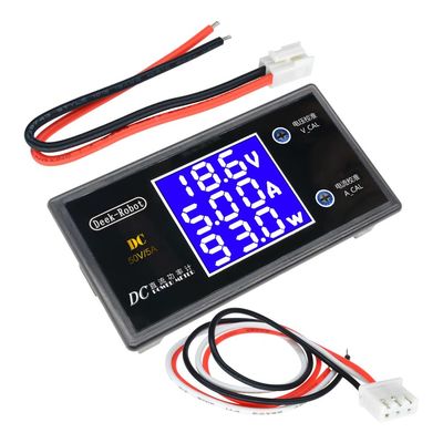 Wattmeter 5A 10A LCD Digital do amperímetro do voltímetro da C.C. 0-100V 0-50V