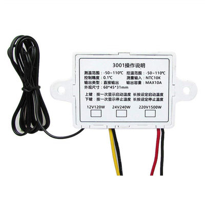 Controlador de temperatura 10A da indicação digital de NTC10K 12V 24V 110V~220V