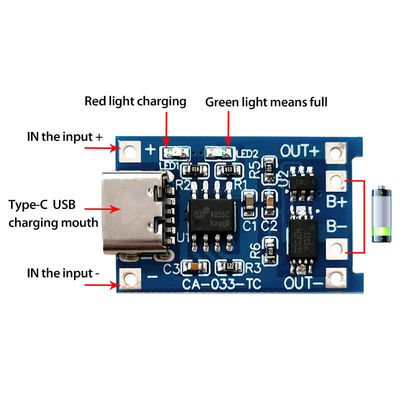 MICRO USB de CA-033 USB 5V BMS Battery Protection Board 2.8x1.7cm