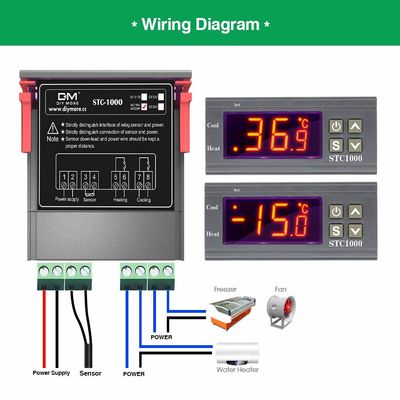 Controlador 10A da umidade de Digitas da exposição do LCD com C.A. 110-220V do sensor de NTC