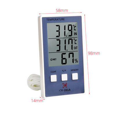 estação meteorológica da ponta de prova do sensor da exposição do medidor C/F LCD da umidade da temperatura da precisão 1.8F