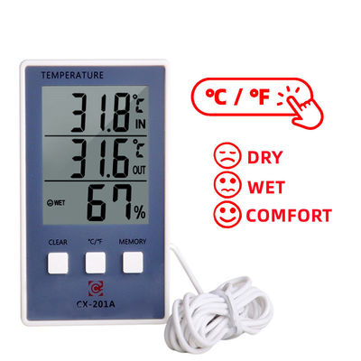 estação meteorológica da ponta de prova do sensor da exposição do medidor C/F LCD da umidade da temperatura da precisão 1.8F