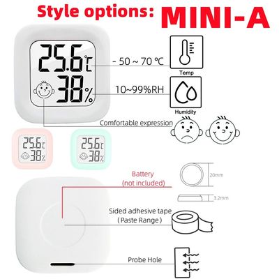 Controlador Temperature Humidity Gauge do termômetro de Digitas do ABS 4.3*4.3*1.2cm