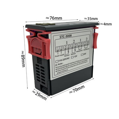Controlador Two Relay Output do termômetro de STC-3008 Digitas com ponta de prova 12V 24V 220V