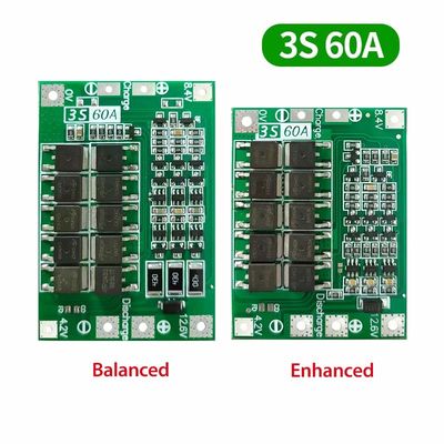 3S 4S 25A 40A 60A BMS Bateria de Proteção da placa Bateria de carregamento de iões de lítio