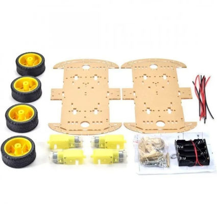 Versão mais longa 4WD Smart Robot Car Chassis Kit 4 Wheel Double Layer