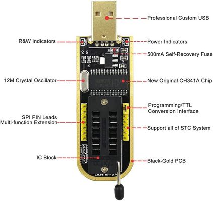 CH341 Módulo CH341 24 Série 25 EEPROM Flash BIOS Módulo de programação USB 93CXX/25CXX /24CXX