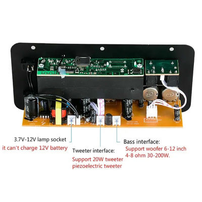 D10 Digital Power Amplifier Board com 30-120W de Potência de Saída Bluetooth 5.0 e entrada dupla de microfone para subwoofer e Karaoke