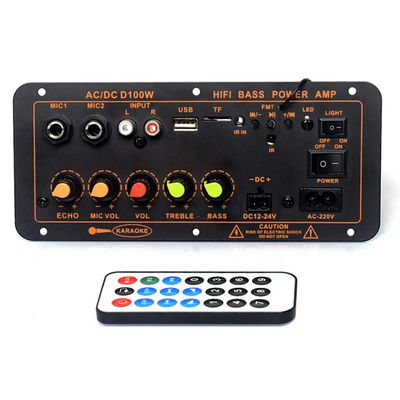 D100W Bluetooth 5.0 Power Amplifier Board AC 220V DC 12-24V 5V Modulo sem fio para 8-12 polegadas