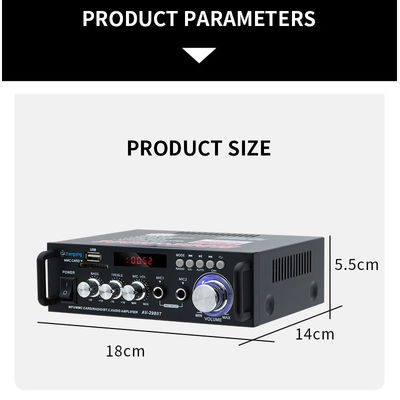 120W LDZS AV-298BT Amplificador de áudio estéreo com BT 2.0 sem fio e qualidade de som HIFI