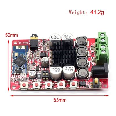 CA-7492 Bluetooth 5.0 Audio Amplifier Board com saída de 2*50W e fonte de alimentação DC8-25V