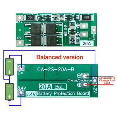 2S 20A 7.4V 8.4V 18650 Bateria de lítio placa de proteção padrão/Balance Diy Bms para 18650