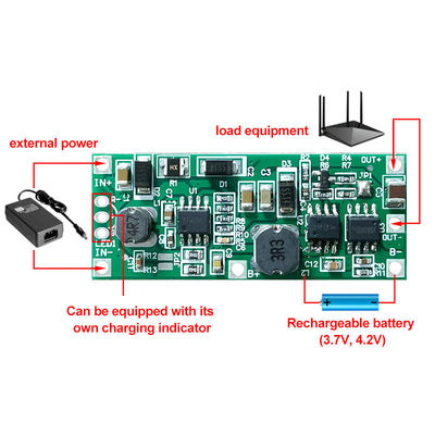 CA-912 18650 Bateria de lítio UPS Voltage Converter Protection Board DC 5V 9V 12V Carregamento Step Up Booster Module