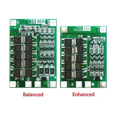CA-3S-40A Carregador de bateria de lítio de iões de lítio módulo de célula de lítio PCB BMS placa de proteção para motor de perfuração 12,6V com equilíbrio