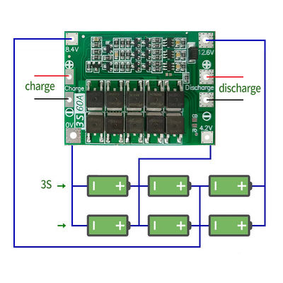 CA-3S-60A Carregador de Bateria de Lítio Li-Ion Lipo Cell Module PCB BMS Proteção Board para motor de perfuração 12.6V com Balance