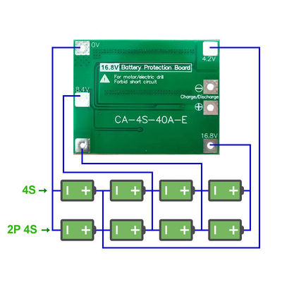 CA-4S-40A Carregador de Bateria Li-Ion Modulo de Célula Lipo PCB BMS Painel de Proteção para Motor de Furação 12.6V Com Equilíbrio