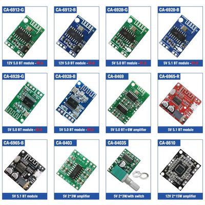 Módulo de Placa Amplificadora de Áudio Bluetooth Classe D PAM8403 5V CA-8469 Componente Digital